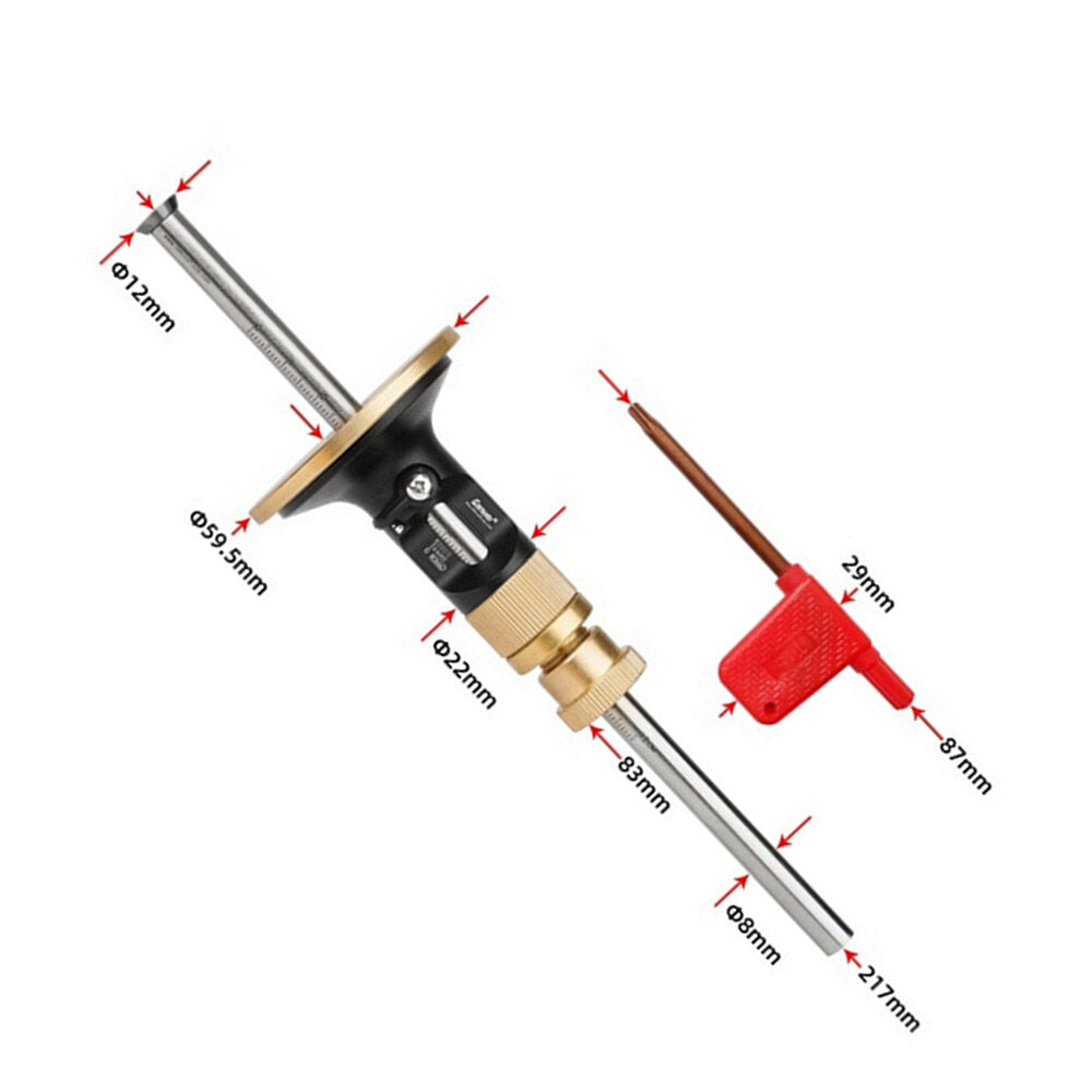 Woodworking Wheel Marking Gauge Kit with 10 Cutters - Carpenter Scribe Tool