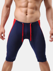 Schnelltrocknende Badehose für Herren aus Netzstoff für Yoga, Laufen, Sport und Kordelzug