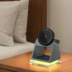 3-in-1 Magnetic Wireless Charger Stand with LED Light for iPhone, Apple Watch, and AirPods