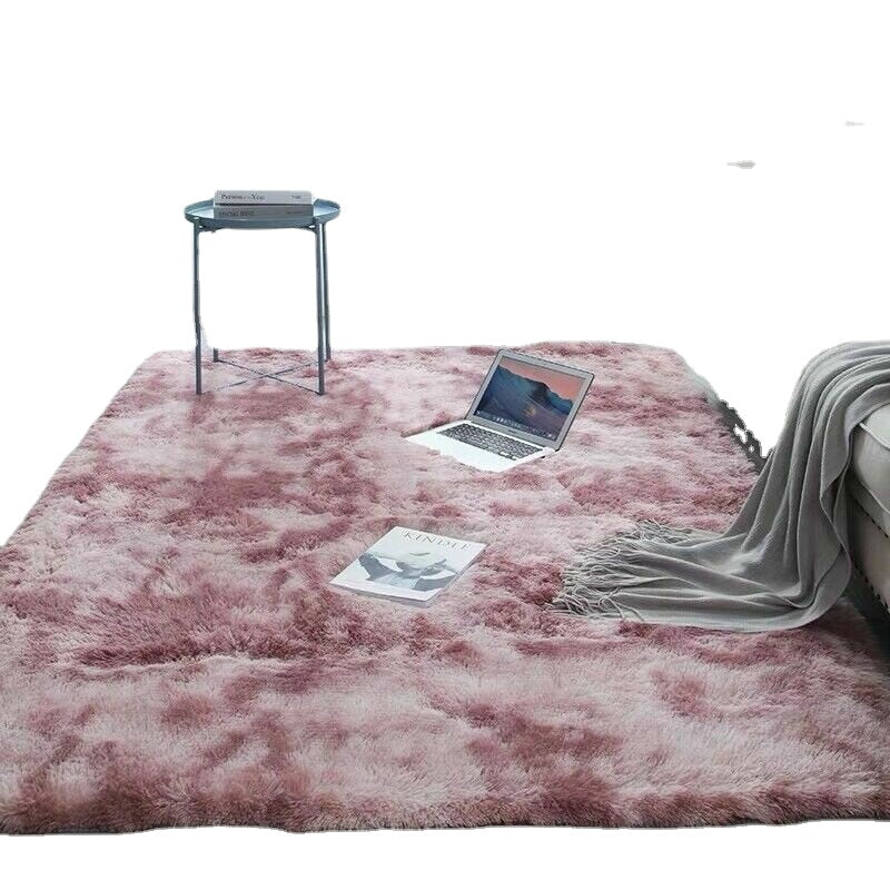 120x160CM Multi-color Tie Dye Plush Carpet - Anti-slip, Faux Fur, Water Absorbent Area Rug