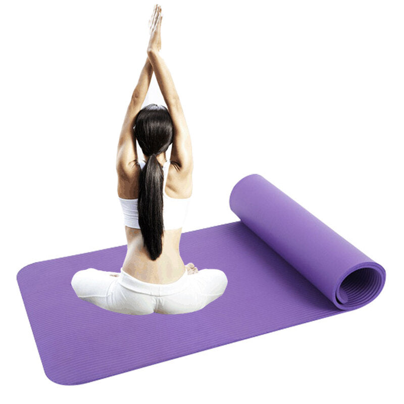 Extra dicke 183 x 61 x 10 mm rutschfeste TPE-Yogamatte für Pilates, Training und Fitness