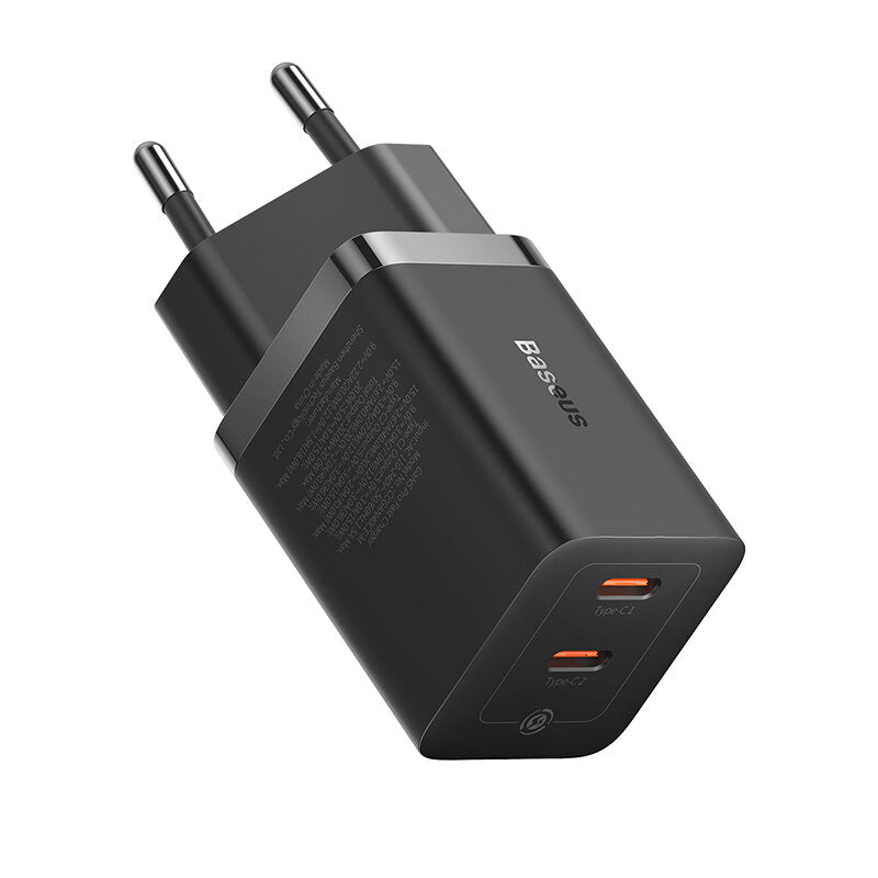 GaN5 Pro 40W Dual USB-C Schnellladegerät, EU-Stecker für iPhone, Huawei, Xiaomi, Samsung