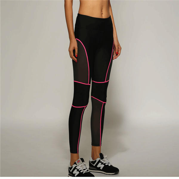 Women's Sexy Fitness Trousers - Honeycomb Mesh, Hip-Up, Elastic Sport Leggings