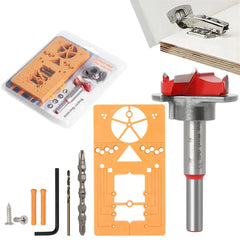 7PCS 35mm Hinge Hole Drilling Guide Set - Versatile Jig for Door and Cabinet Construction