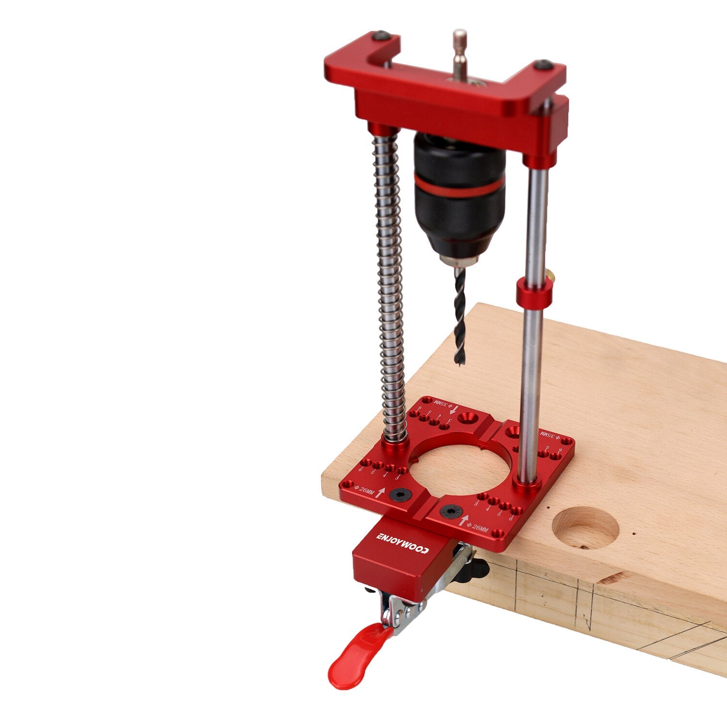 Drill Bracket Stand Guide: 35mm & 26mm Concealed Hinge Hole Punch Locator for DIY Woodworking Projects