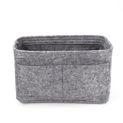 7-Color Felt Fabric Handbag Organizer, 26x15x14cm Multi-Pocket Insert for Makeup and Purse