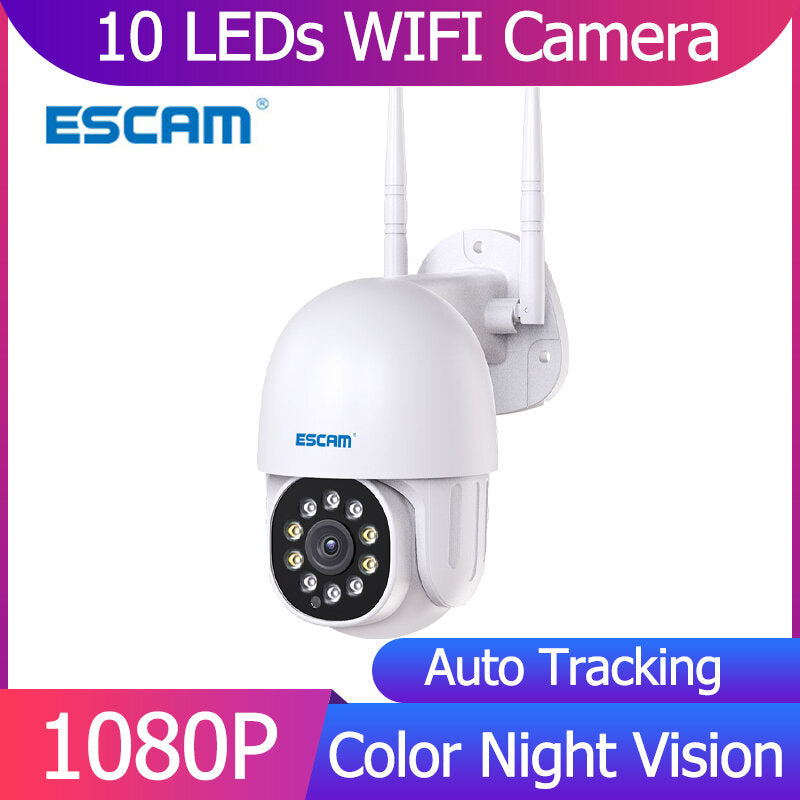 1080P WiFi IP Camera: Infrared Night Vision, Waterproof, Motion Detection, Auto Human Tracking