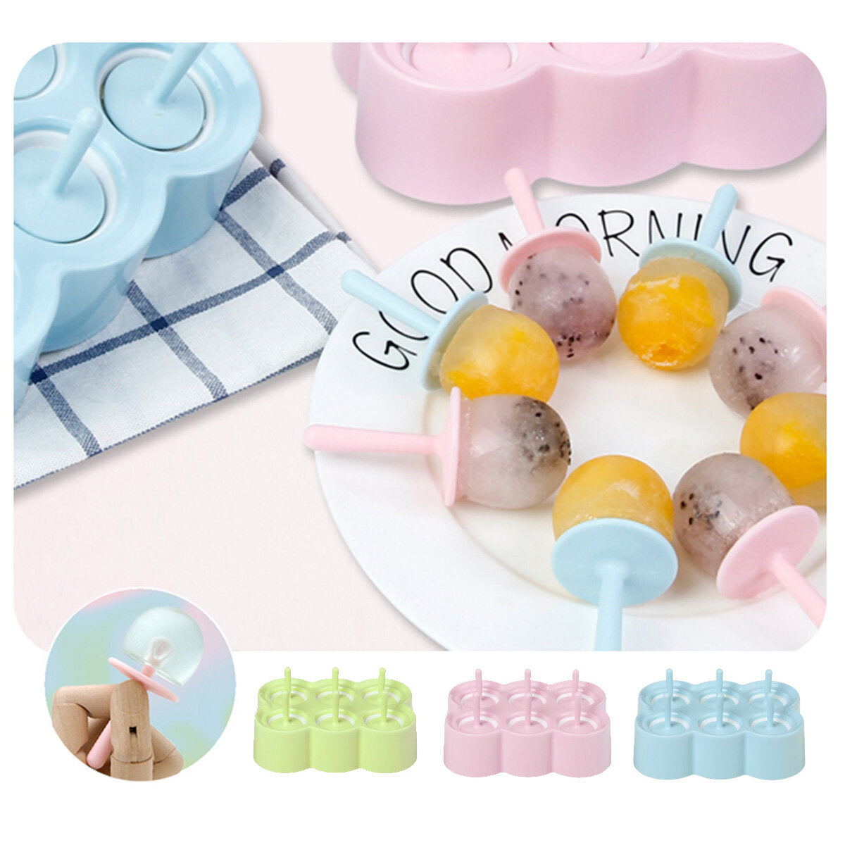 Portable Food Grade Ice Cream Mold - Popsicle Mould, Baby DIY Food Supplement Tools, Fruit Shake Accessories