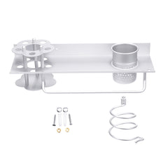 Space Aluminum Multifunctional Hair Dryer Bracket and Bathroom Shelf