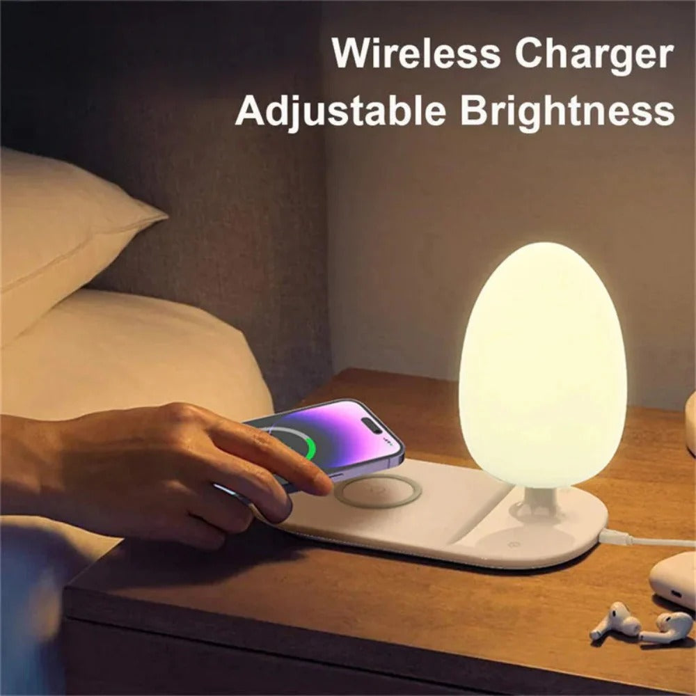 Wireless Charger & Desk Lamp for iPhone 15, Samsung Galaxy Z Flip4, Huawei Mate60 Pro