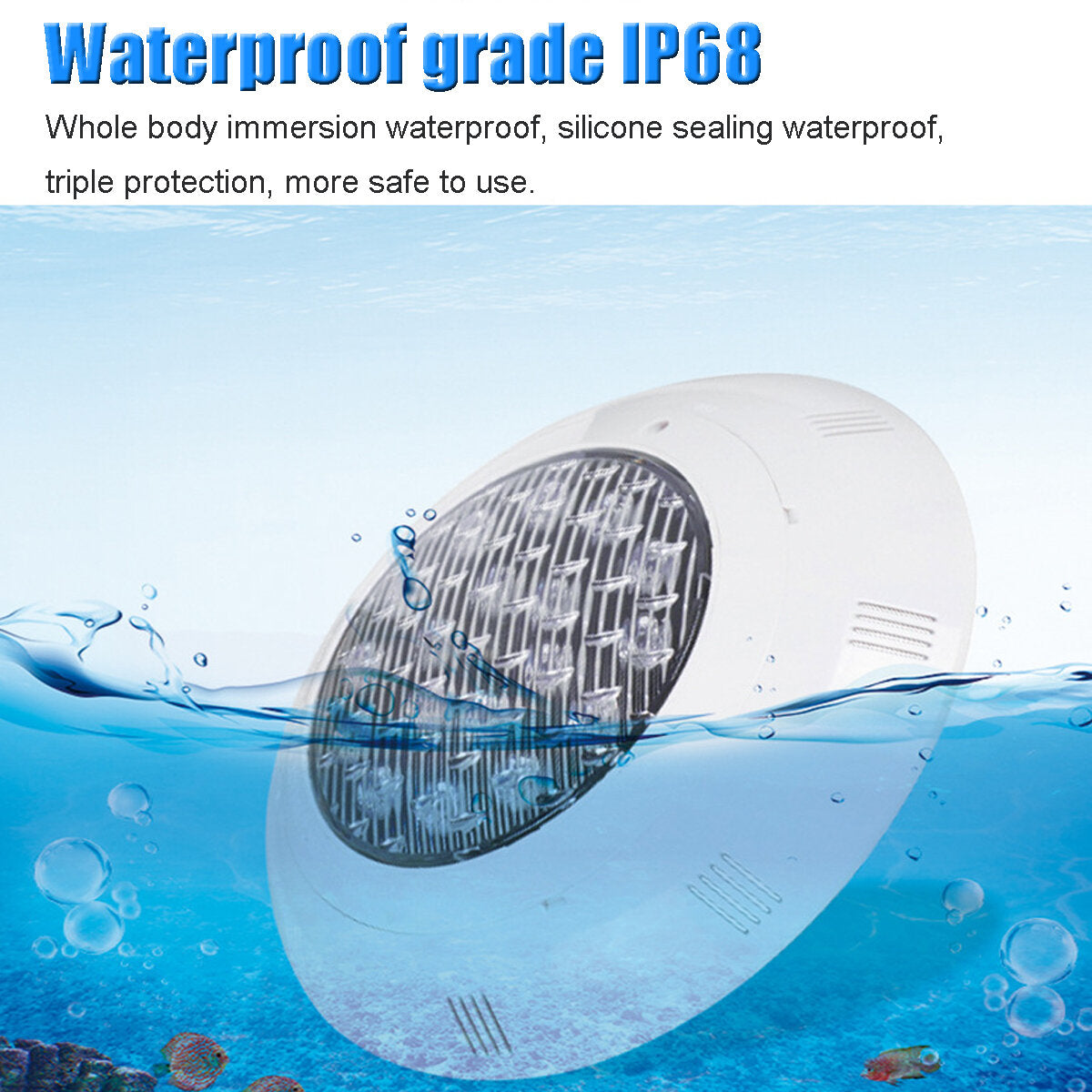 12V RGB LED Swimming Pool Light Bulb, 24W/36W, Underwater Decor, IP68, Remote Control Included