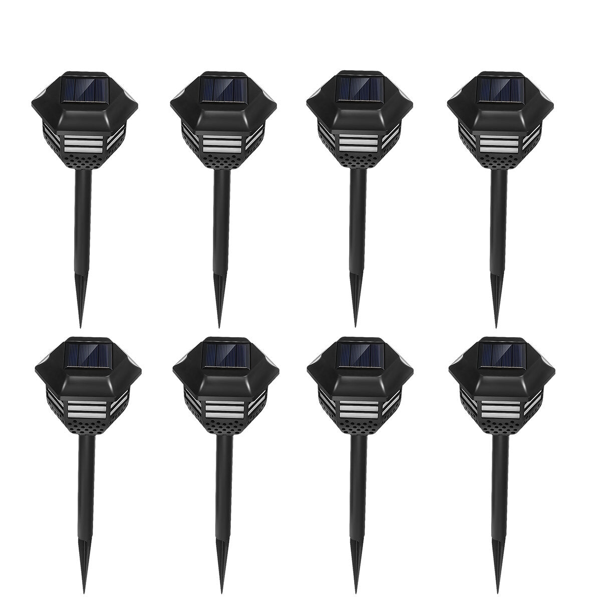 2/4/8pcs Solar LED Lawn Lights for Garden, Villa Decor - Landscape Ground Lamps