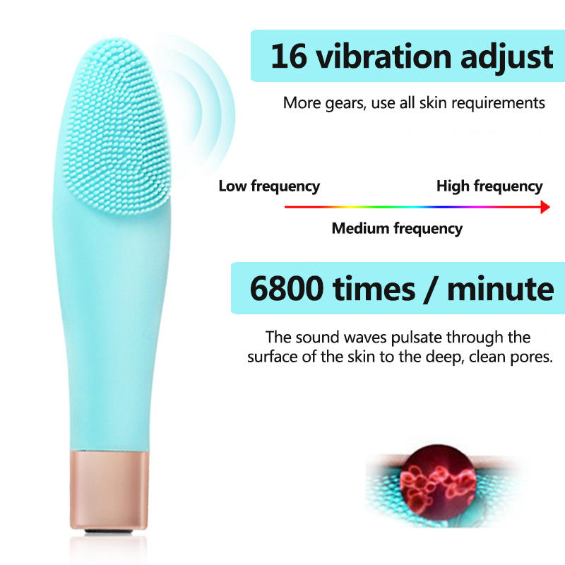 Electric Facial Cleansing Brush with Gentle Exfoliation & Sonic Vibration for All Skin Types