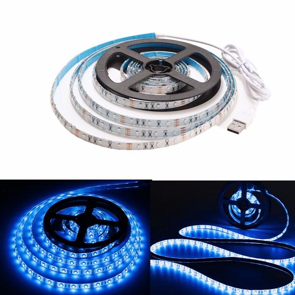 1M Waterproof USB SMD3528 LED Strip Light for TV Background and Computer, Flexible Tape, DC5V