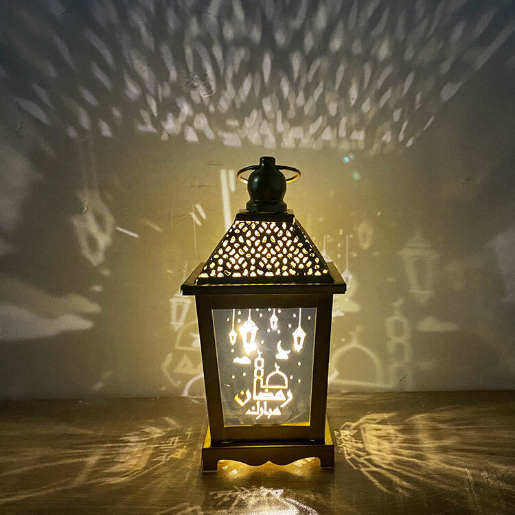 Custom Ramadan Eid Iron Wind Lantern - Arabian Lamp Crafts for Study Lighting