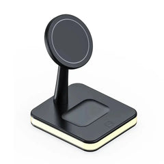 30W 4-in-1 Magnetic Wireless Charger Lamp for iPhone, Apple Watch, and AirPods