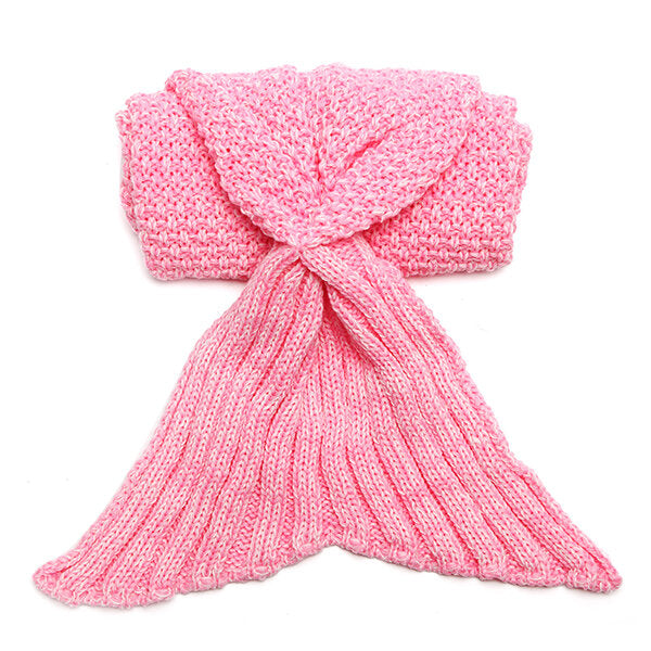 Aus Garn gestrickte Meerjungfrauenschwanz-Decken – warme, weiche Fasern für Zuhause, das Büro, als Schlafsack oder Bettunterlage
