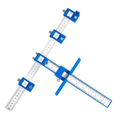 Adjustable Cabinet Hardware Jig - Drill Guide for Installing Handles & Knobs on Doors & Drawers - Woodworking Tool