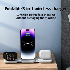 Fast Wireless Charger Pad for iPhone 13/14/Pro/Max, iWatch, AirPods, and Qi-Enabled Devices