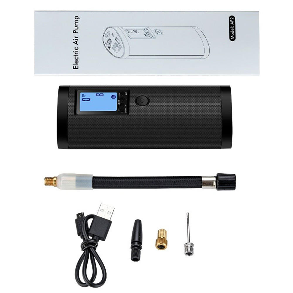 3-in-1 USB Rechargeable Mini Air Pump for Car, Motorcycle, Bike, Truck - LCD Display, Electric Auto Pump for Travel