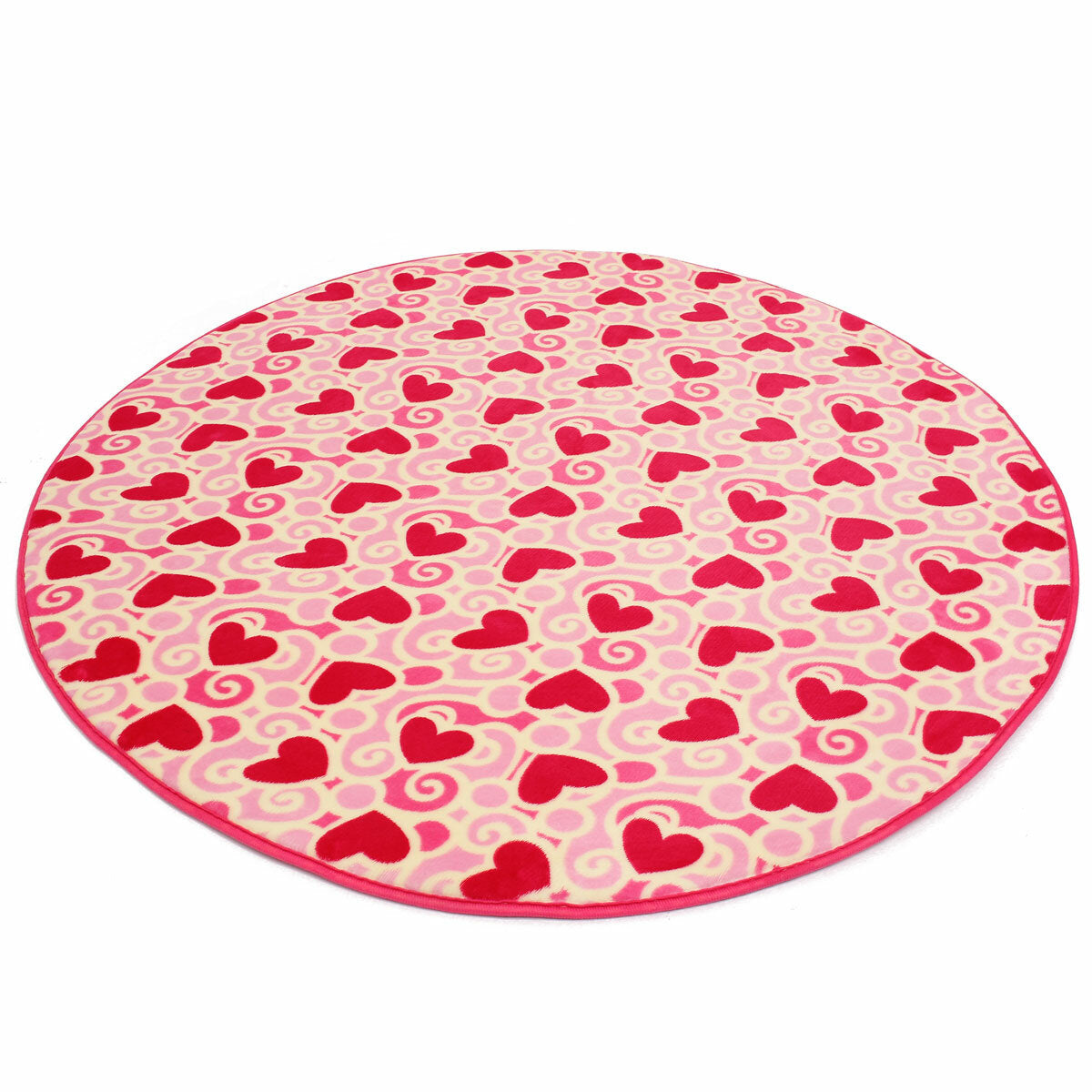 100x100cm Coral Velvet Absorbent Bathroom Mat - Anti-Slip Round Rug for Door Sill