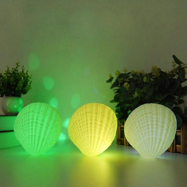 3W Colorful Shell LED Night Light: Wireless Rechargeable Bluetooth Speaker for Home Decor and Music