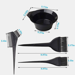 22-Piece Hair Coloring Tool Set: Comb, Brush, Disposable Shower Cap, Latex Gloves, Hairdressing Tools