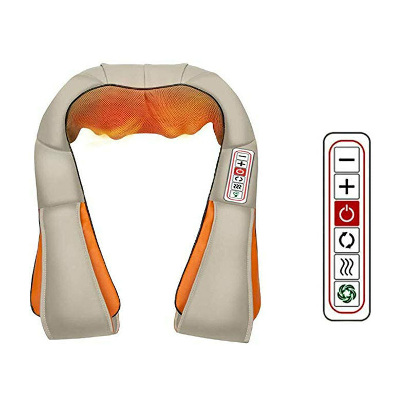 U-Shape Shiatsu Back Neck Shoulder Massager with Infrared Heat, 4D Kneading for Car/Home Use