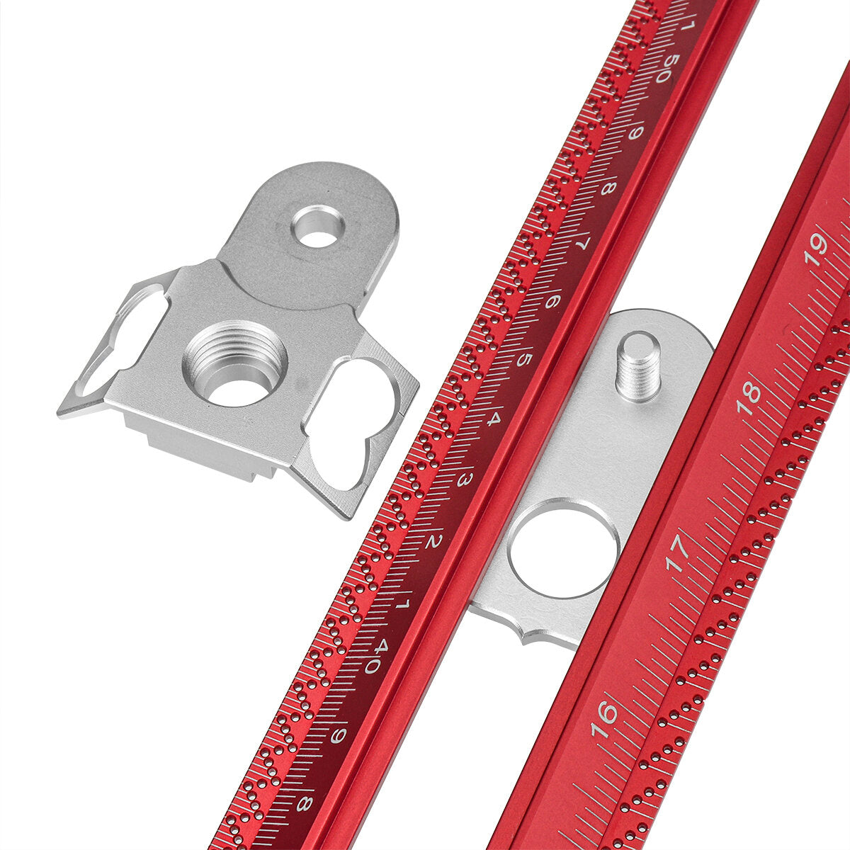 Aluminum Alloy T Square Ruler for Woodworking - Hole Positioning Marking Gauge