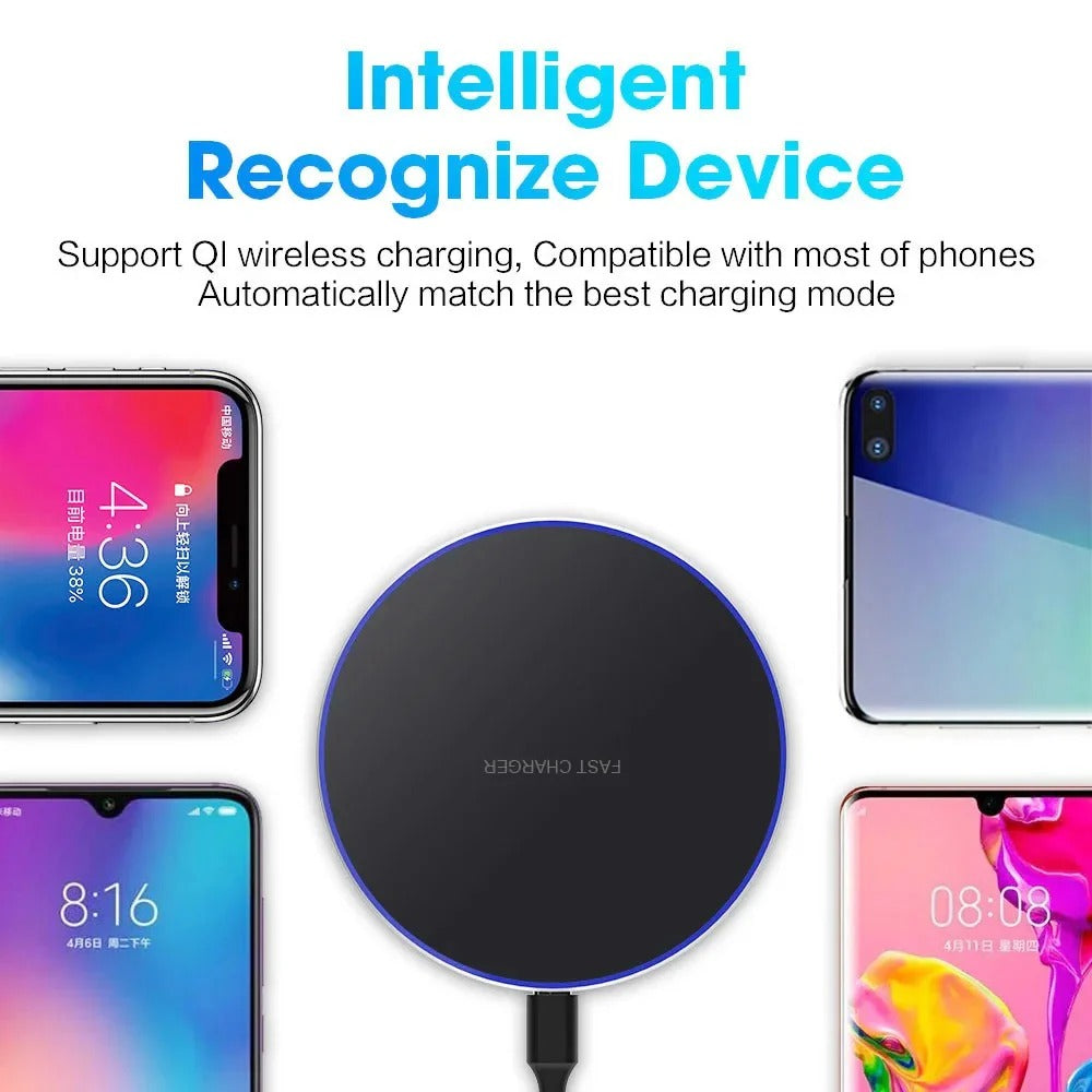 100W Fast Wireless Charger for iPhone, Samsung, Xiaomi, Huawei - Induction Charging Pad