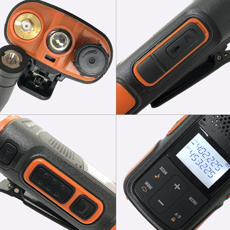 1500mAh Handheld Walkie Talkie UV Dual Band High Power Waterproof Drop Resistant LED Flashlight Outdoor Two-Way Radio