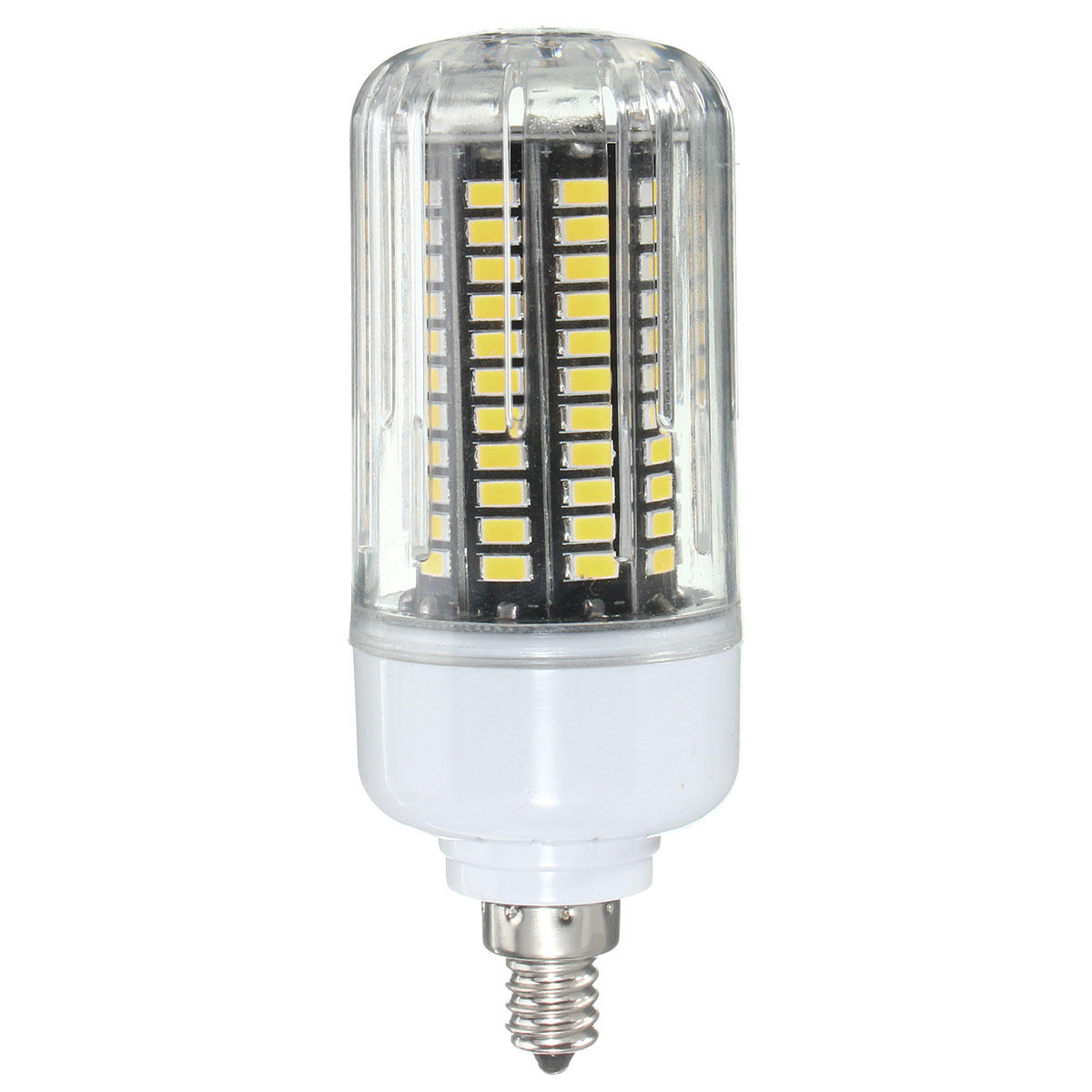 E27 E14 E12E E17 B22 15W 130 SMD 5736 LED Corn Bulb Pure/Warm White Cover AC85-265V