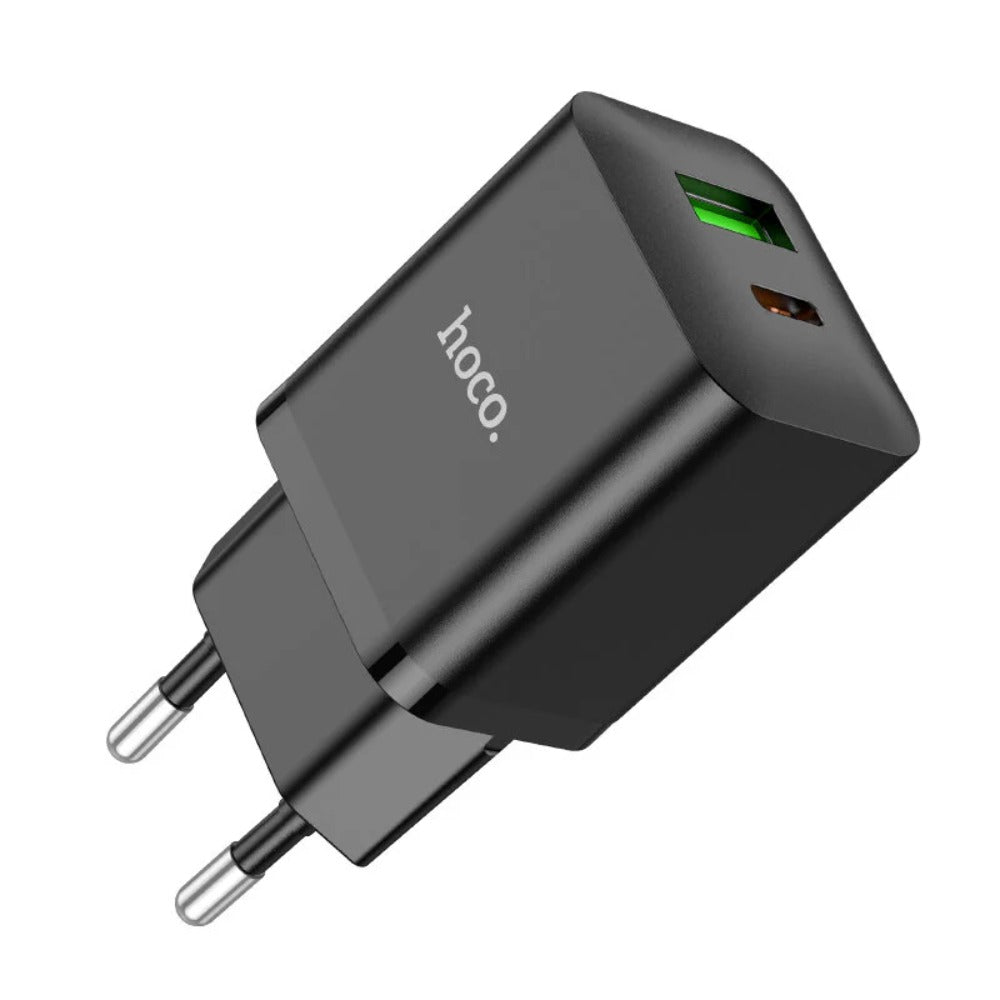 20 W Dual Port USB PD+QC3.0 Schnellladegerät EU-Stecker für iPhone, iPad, Huawei, Xiaomi