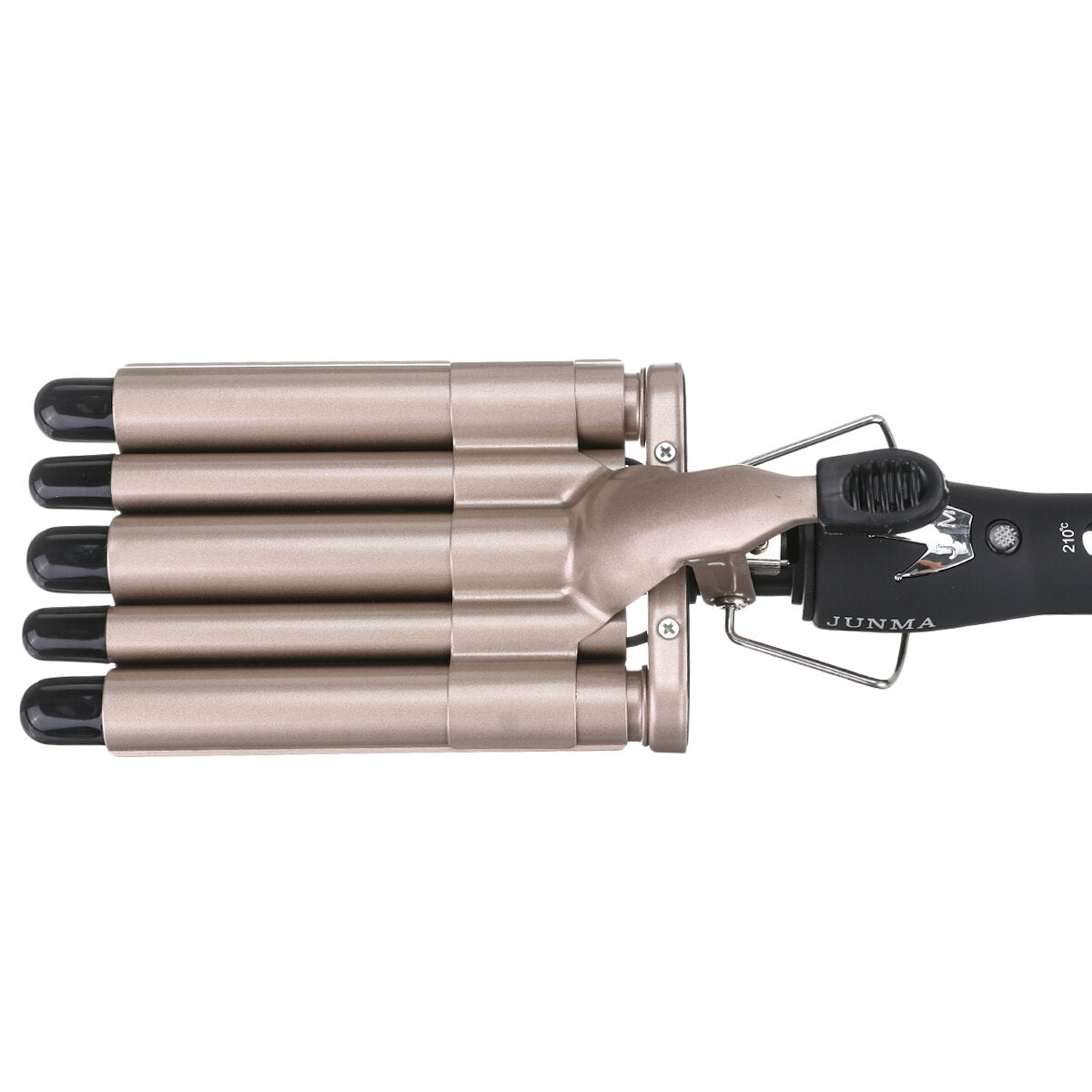 Triple Barrel Curling Iron for Beach Waves - Tourmaline Ceramic, 180 DegreeC/210 DegreeC, 20mm, Wet & Dry Hair Waver