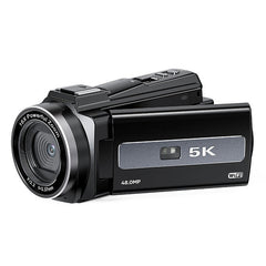 5K HD Digital Camera, 48MP, 16x Zoom, 3.0" Touch Screen, WIFI, Stabilization, Remote, 2000mAh Battery, Mic, Bracket