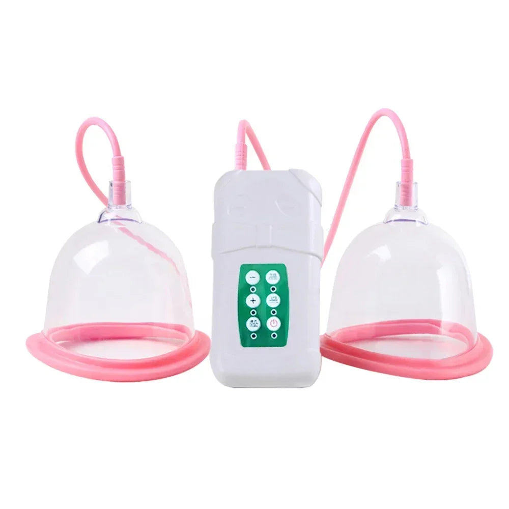 Electric Breast Enlargement Vacuum Pump with AB/CD Cups for Women, Body Massage and Butt Enhancement