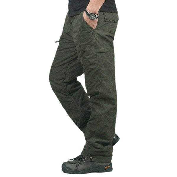 Men's Winter Tactical Cargo Pants - Thick, Warm, Outdoor Sports Trousers