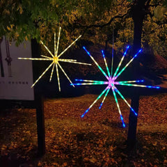 LED Starburst String Lights - DIY Firework Stream, Christmas Garland, Festival Decor, Remote Twinkle Lights