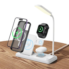 Fast Wireless Charger & Table Lamp for Qi-Enabled Phones, iPhone, Samsung, Xiaomi, AirPods, Smart Watches