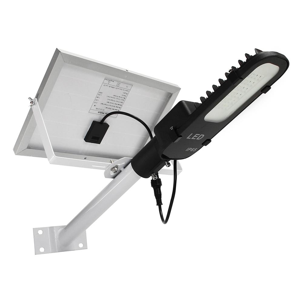 15W Solar LED Street Lamp with Light Sensor, Waterproof for Outdoor Garden Pathway