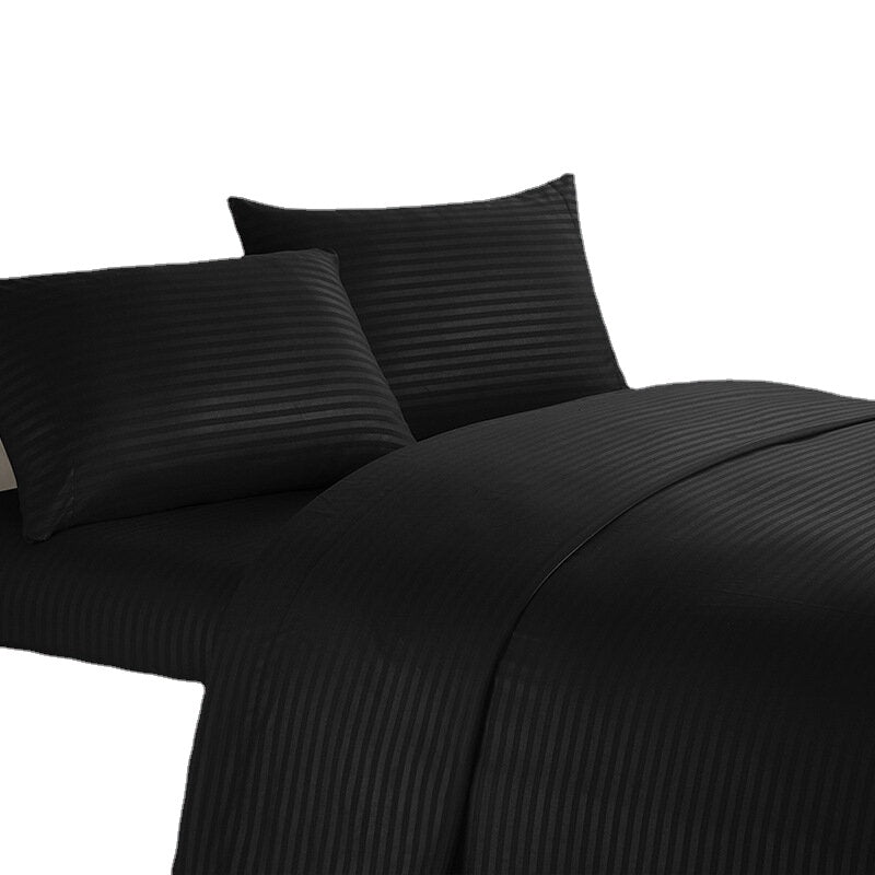 Hochwertige gestreifte Bettwäsche-Sets – 3/4-teiliges Set aus gebürsteter Mikrofaser, knitter-, farbecht- und schmutzabweisende Bettlaken