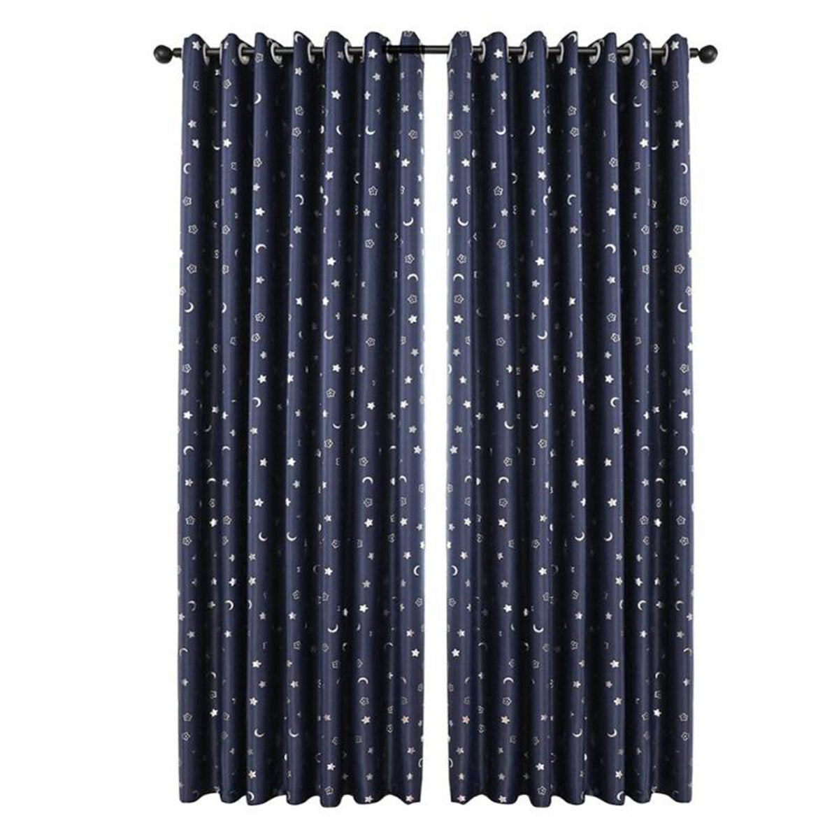 Polyester Moon Star Kids Bedroom Curtains - Window/Door Curtains for Living Room Home Decor