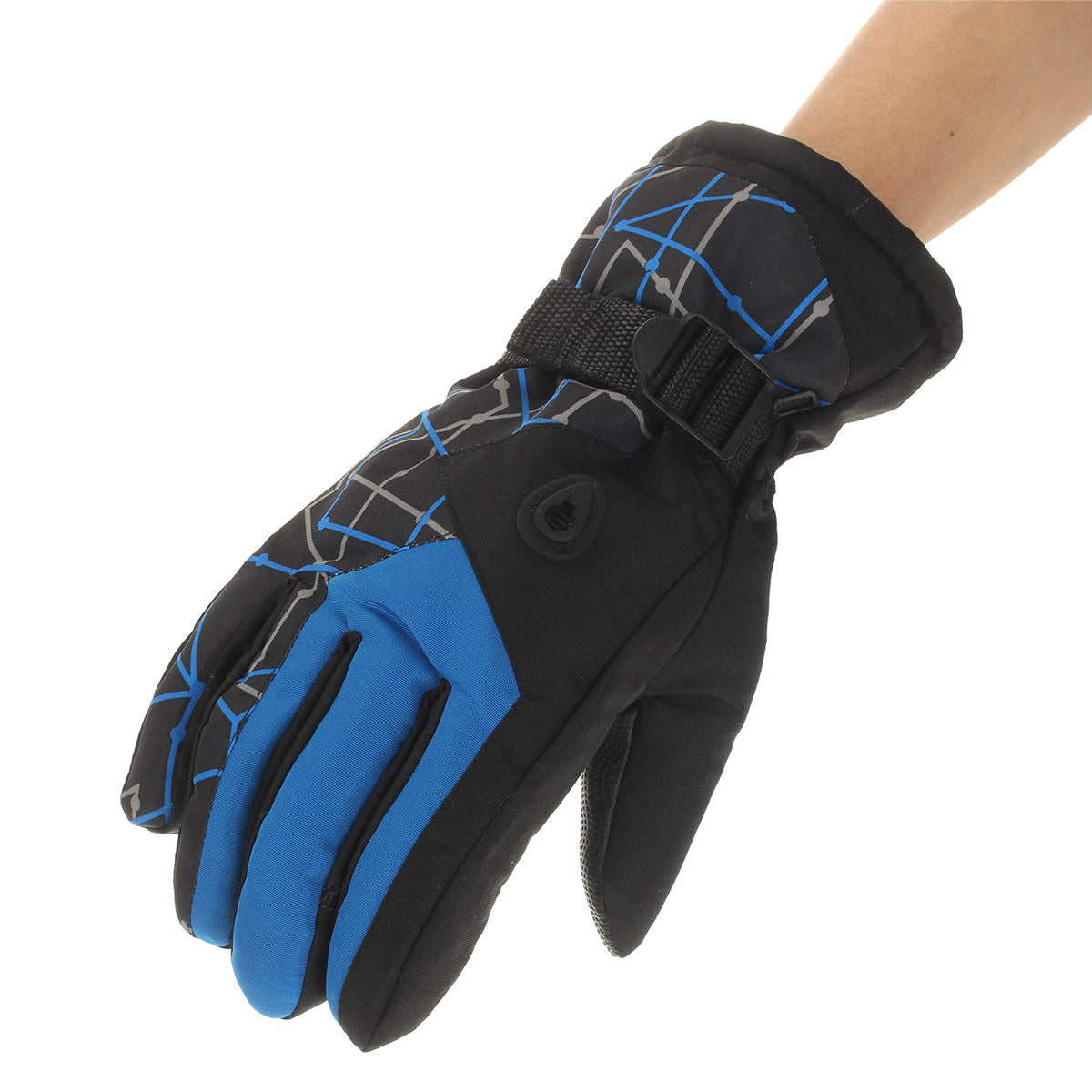 Men's Waterproof Thermal Winter Skiing Gloves - Warm Snowboard, Running, and Bike Mittens