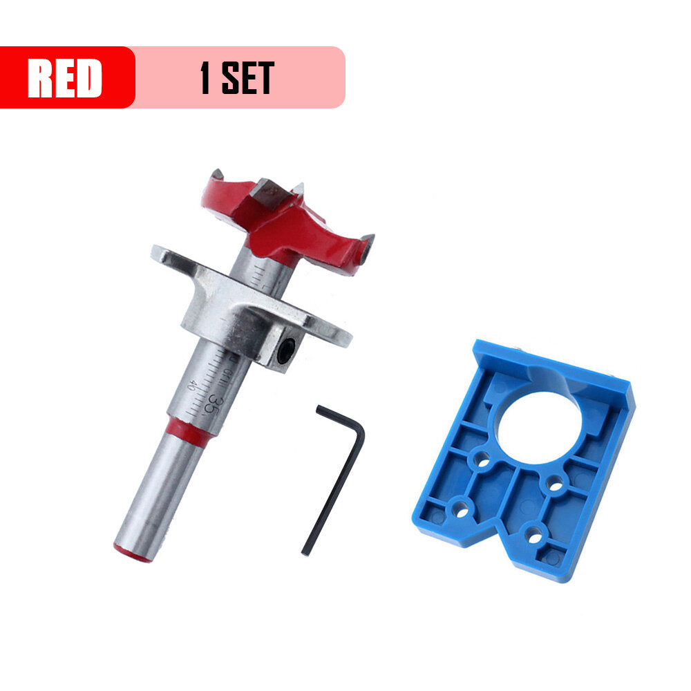 35mm Hinge Drilling Jig Set - Concealed Guide, Woodworking Hole Opener for Door Cabinet Accessories