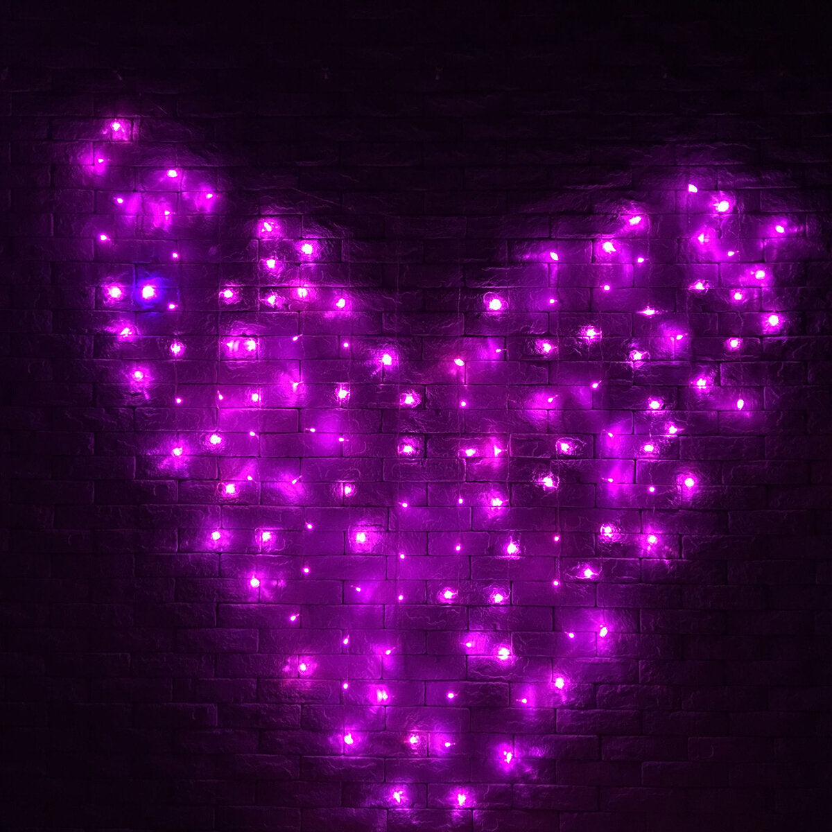 128 LED Heart-Shaped Fairy String Curtain Lights for Valentine's Day, Wedding, and Christmas Decor