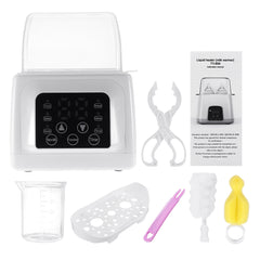 4-in-1 Baby Bottle Sterilizer Kit with LED Milk Warmer, Food Thaw Heater, and Heating Machine