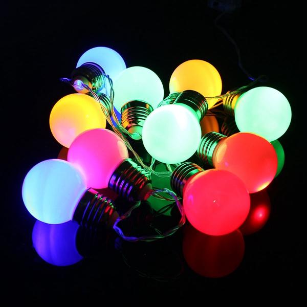 10 LED Battery-Powered Mini Festoon Fairy String Lights for Christmas, Weddings, and Gardens