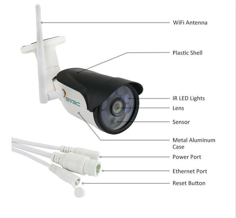 1080P 2MP H.264 Outdoor Wireless Security Camera with 2-Way Audio