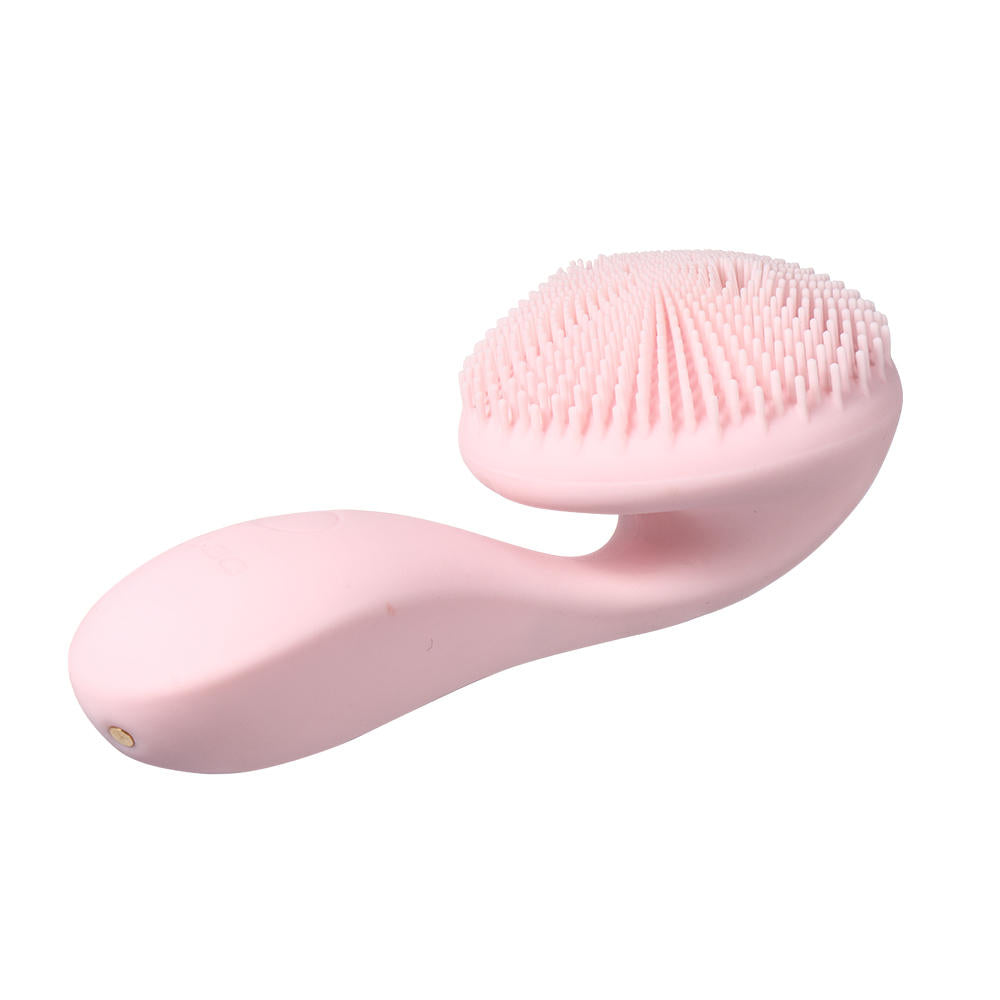 Silicone Ultrasonic Facial Cleansing Brush with 4 Modes & Rotating Magnetic Beads for Skin Rejuvenation