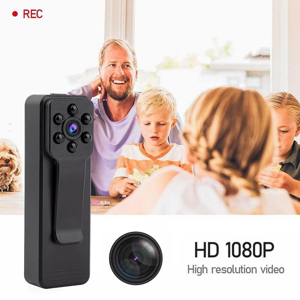 HD 1080P Mini Back Clip Camera - Camcorder for Meetings, Work, Sports, and Conferences